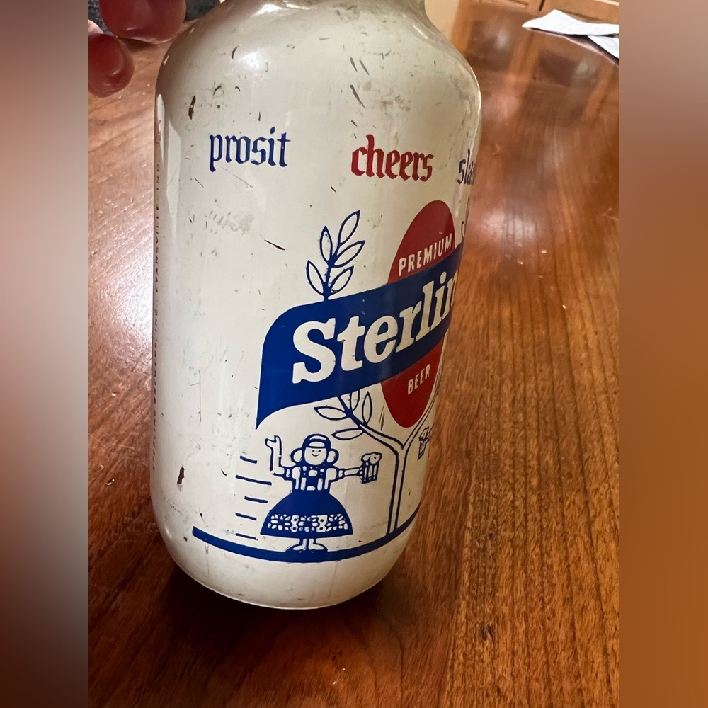 Vintage Sterling wide-mouth glass beer bottle - Picture 5 of 7